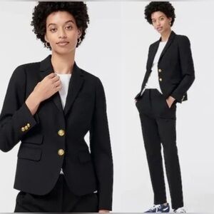 J. Crew Black Blazer with Blue Lining